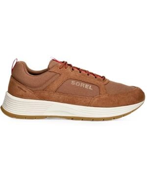 Sorel Waterproof Panelled Trainers - Brown