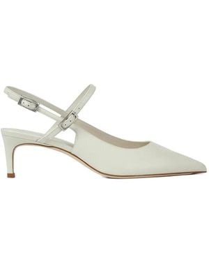 POTAMY Pointed Strap Court Shoes - White