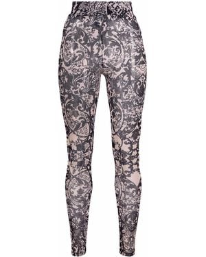 Philipp Plein New Baroque Printed Tulle Leggings - Multicolor