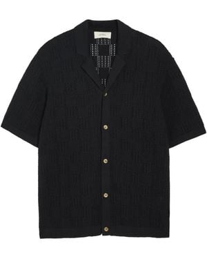 Les Deux Camp-Collar Shirt - Black