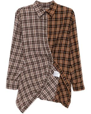 ANDERSSON BELL Patchwork Shirt - Brown