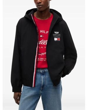 Tommy Hilfiger X Cadillac Formula 1 Logo-Print Hooded Jacket - Red