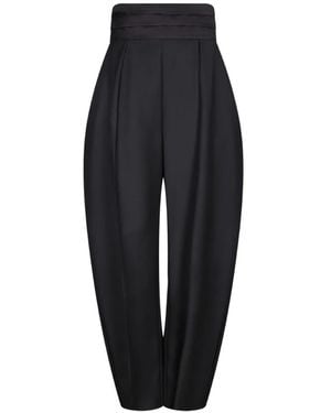Rohe Puck Pleated High-Waisted Trousers - Blue