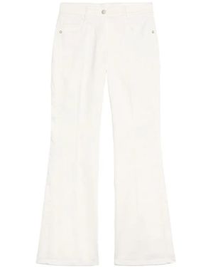 Momoní Pantalones Luis Acampanados Con Cinco Bolsillos - Blanco