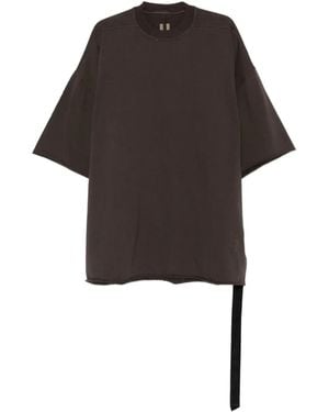 Rick Owens T-Shirt Mit Ungesäumten Kanten - Schwarz