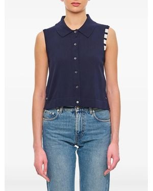 Thom Browne Chaleco Con Motivo 4-Bar - Azul