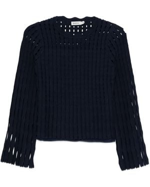 Jonathan Simkhai Jersey con aberturas de canalé - Azul