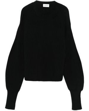 P.A.R.O.S.H. Ribbed Balloon-Sleeve Jumper - Black