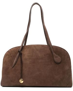 Liffner Suede Tote Bag - Brown