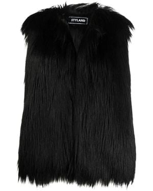 Styland Faux-Fur Gilet - Black