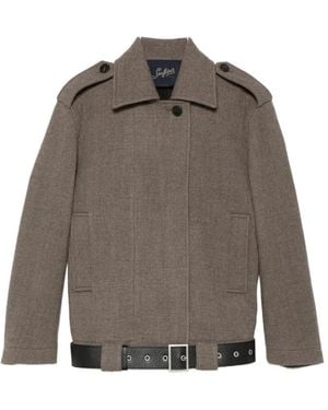 The Seafarer Belted Epaulette Jacket - Brown