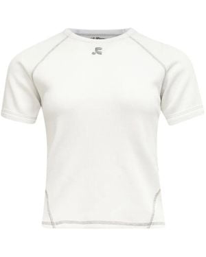 Rest&Recreation Waffle-Knit Raglan T-Shirt - White