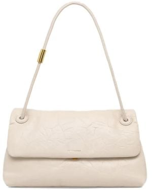 Trussardi Sac Porté Épaule Orbita Médium À Effet Froissé - Natural
