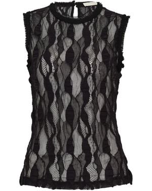 Ulla Johnson Haut En Dentelle À Fronces - Noir