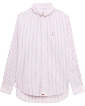 AAPE BY A BATHING AP Baby Doppy Striped Cotton Shirt - Pink