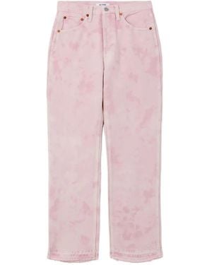 RE/DONE 90S High-Rise Tie-Dye Jeans - Pink