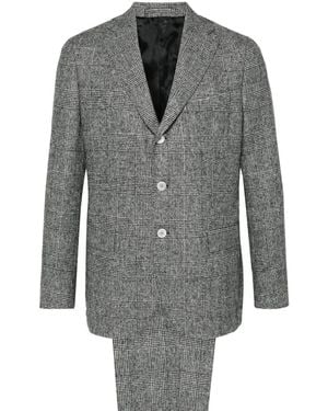 Eleventy Chequered Suit - Grey