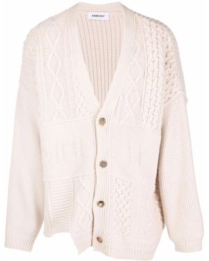 Ambush Cardigan bianco con design patchwork - Multicolore