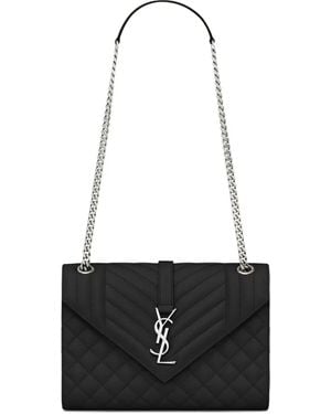 Saint Laurent Medium Envelope Shoulder Bag - Black