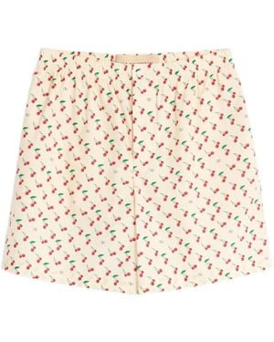 Valentino Garavani Shorts Met Bloemenprint - Naturel