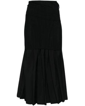 Aspesi Falda Larga Asimétrica - Negro
