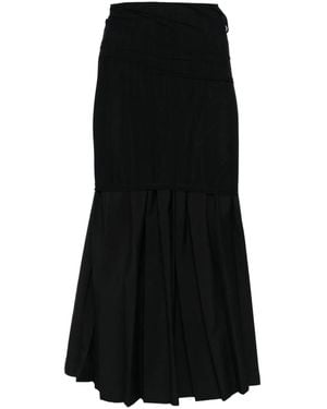 Aspesi Asymmetric Maxi Skirt - Black