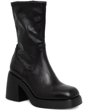 Vagabond Shoemakers 87Mm Brooke Leather Block-Heel Boots - Black