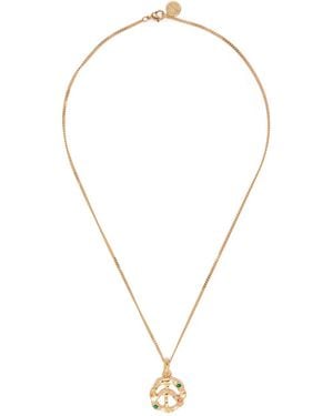 Palm Angels Peace Embellishments Pendant - Metallic