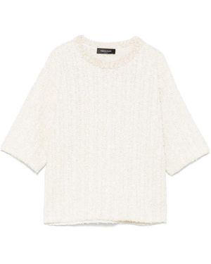 Fabiana Filippi ツイード Tシャツ - ホワイト