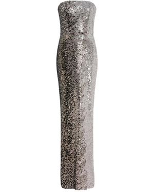 Jenny Packham スパンコール ストラップレス ドレス - メタリック