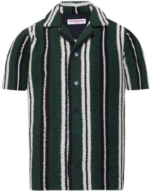 Orlebar Brown Chemise Griffith En Tissu Éponge À Rayures - Vert