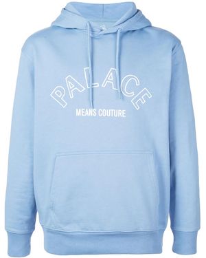 Palace Couture Logo-Print Hoodie - Blue