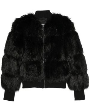 Patrizia Pepe Faux-Fur Bomber Jacket - Black