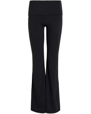 Tala Fold-Over Flared Trousers - Black