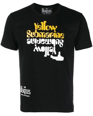 Comme des Garçons Lyrics Printed T-Shirt - Black