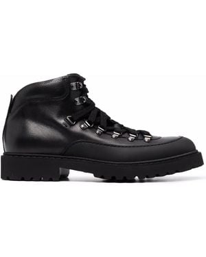 Doucal's Lace-Up Ankle Boots - Black