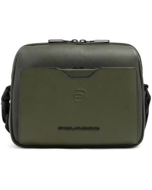Piquadro Sac À Bandoulière Pour Ipad À Plaque Logo - Green