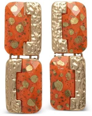 Lola Casademunt Creolen Mit Gehämmertem Design - Orange