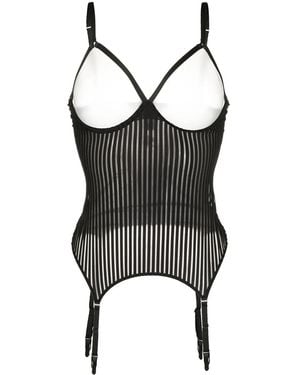 Maison Close Body A Righe - Nero