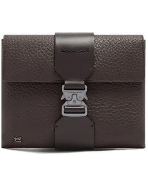 Piquadro Buckle-Fastening Clutch Bag - Grey