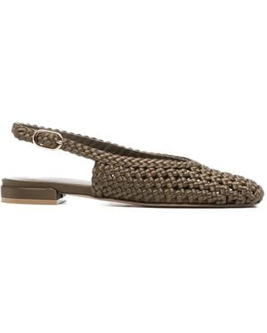 Stuart Weitzman "Marina" Flat Sling Back - Green
