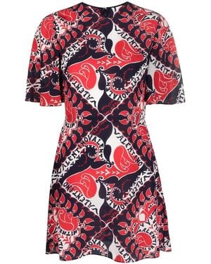 Valentino Garavani Archive Manifesto A-Line Dress - Red