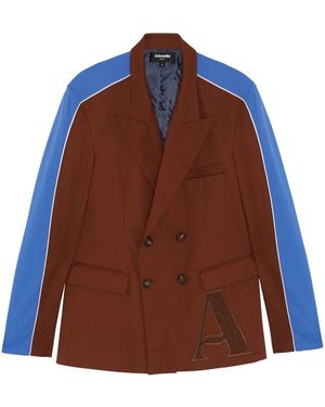 Ahluwalia Grove Double-Breasted Blazer - Brown