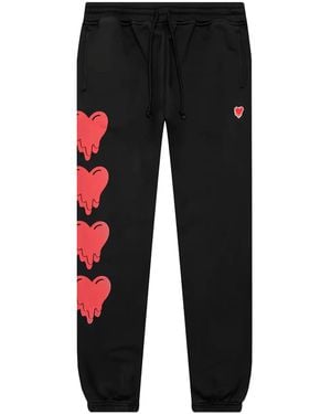 Emotionally Unavailable Melting-Heart Logo Joggers - Black