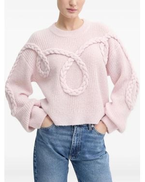 Munthe Braided-Detail Jumper - Blue