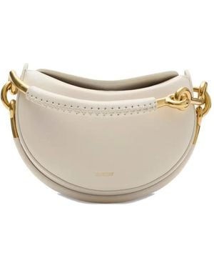 Burberry Bridle Saddle-Style Clutch - White