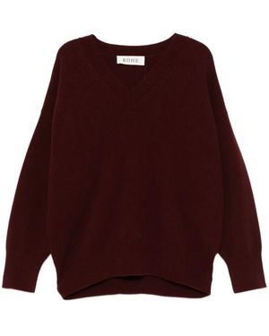 Rohe V-Neck Knitted Jumper - Purple