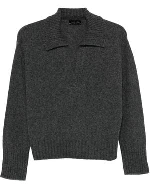 Roberto Collina Pullover mit meliertem Effekt - Schwarz