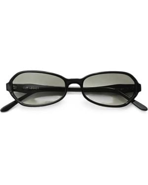 Our Legacy Drain Oval-Frame Sunglasses - Black