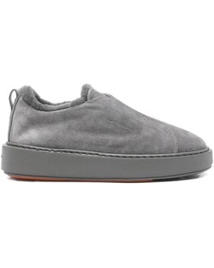 Santoni Victory Slip-On Trainers - Grey